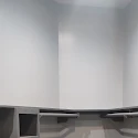 Pristine white wall corner with a smooth, freshly finished drywall surface
