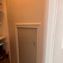 Freshly finished interior doorway with clean drywall and trim